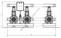 COE3-WP 103 3x3KW Trifaze Yatay Monoblok 3 Pompalı Hidrofor